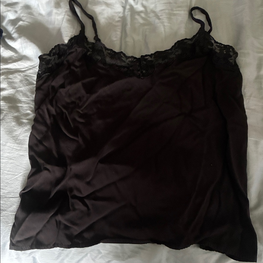 Maurices Black Camisole with Lace Detail